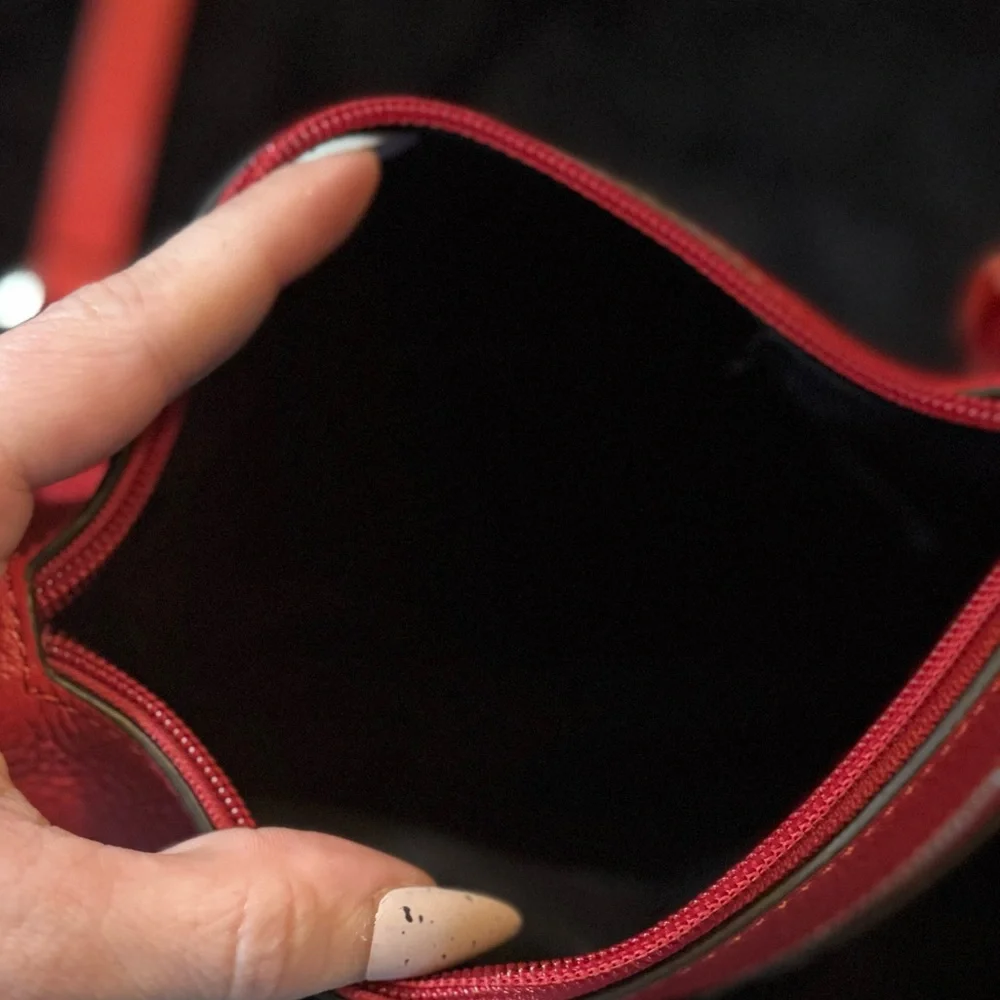 Rebecca Minkoff Mini Zip Crossbody Bag | Red Leather | Gently Used | No Dust Bag - Picture 7 of 7